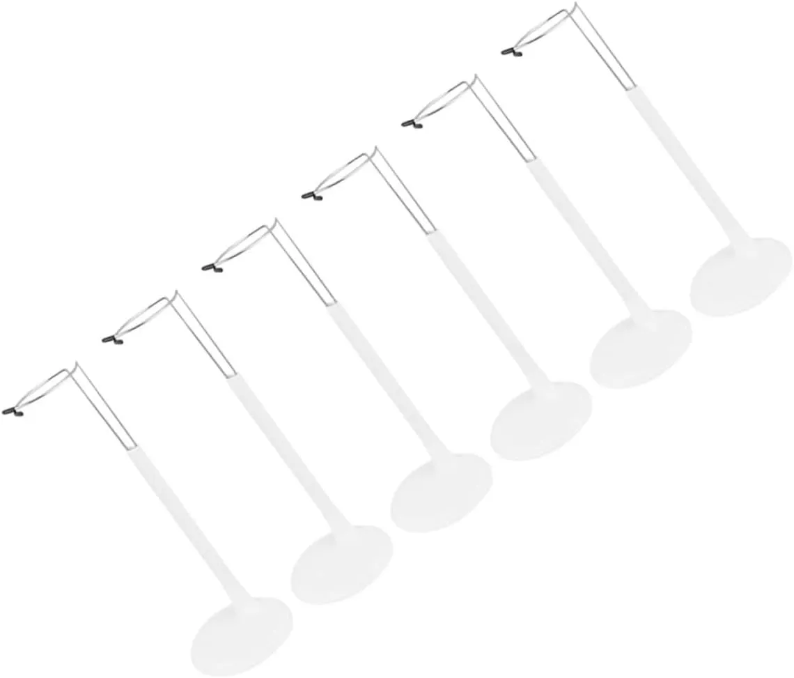 ERINGOGO 6-Piece Doll Stand Collection Action Figure Stands Doll Display Holders Toy Rack Home Decor Accessory