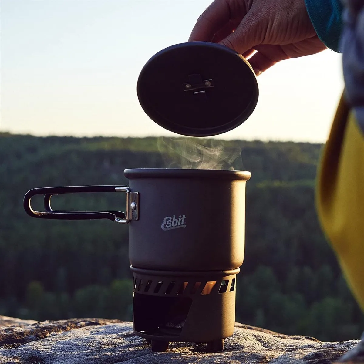 ESBIT Brand Cooking set solid fuel stove camping survival water food heating