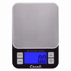 Escali Nutro Digital Food Scale, Multi-Functional Kitchen Appliance, Precise Weight Measuring and Portion Control, Baking and Cooking Made Simple, Stainless Steel Platform, Black, 1 Unit