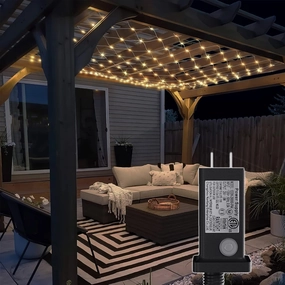 Eueasy LED Net Lights, 270 LED 10x10FT with Timer & 8 Lighting Modes, Outdoor Net Lights for Gazebo, Bush, Wedding, Holiday