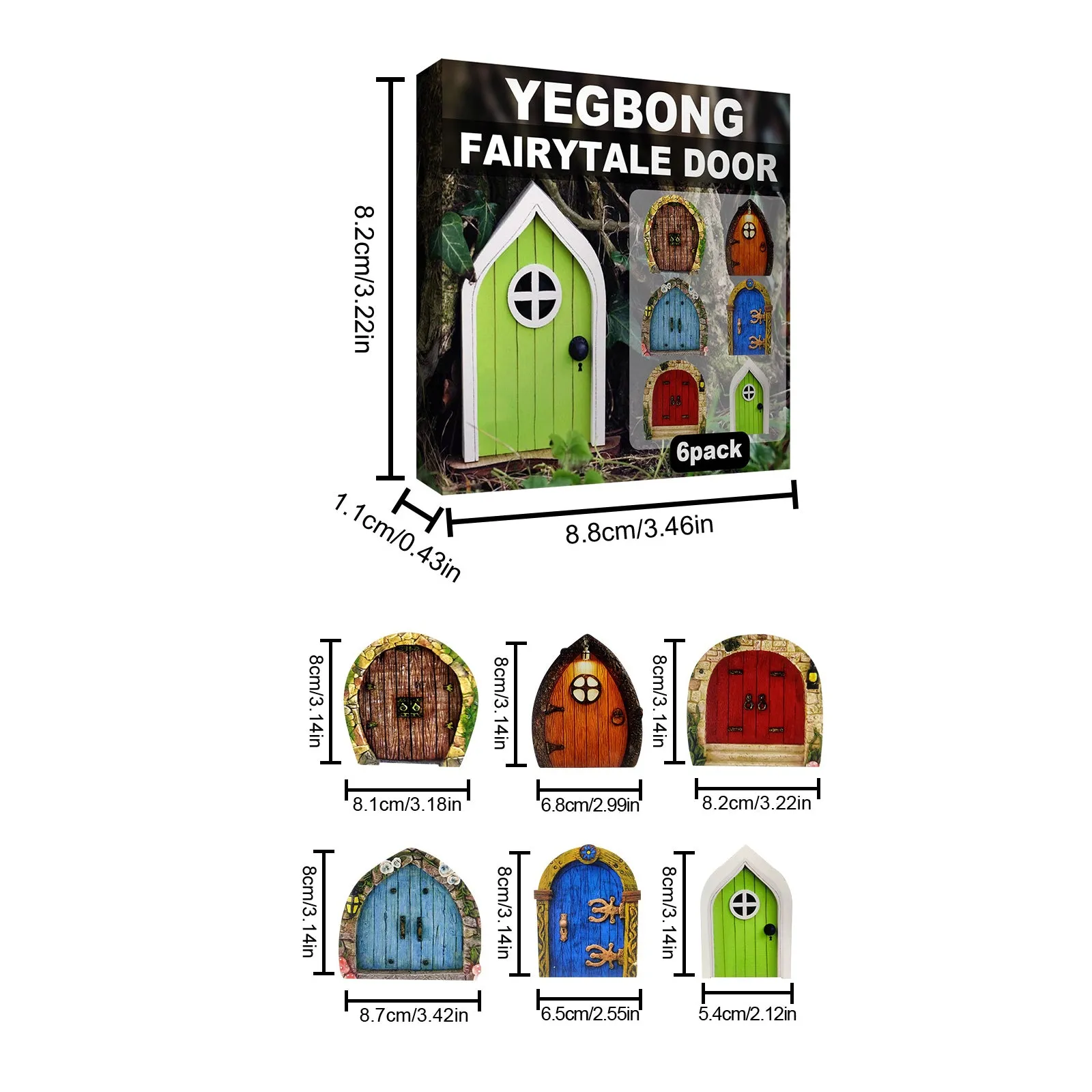 Fairy Garden Door Décor - 6Pcs