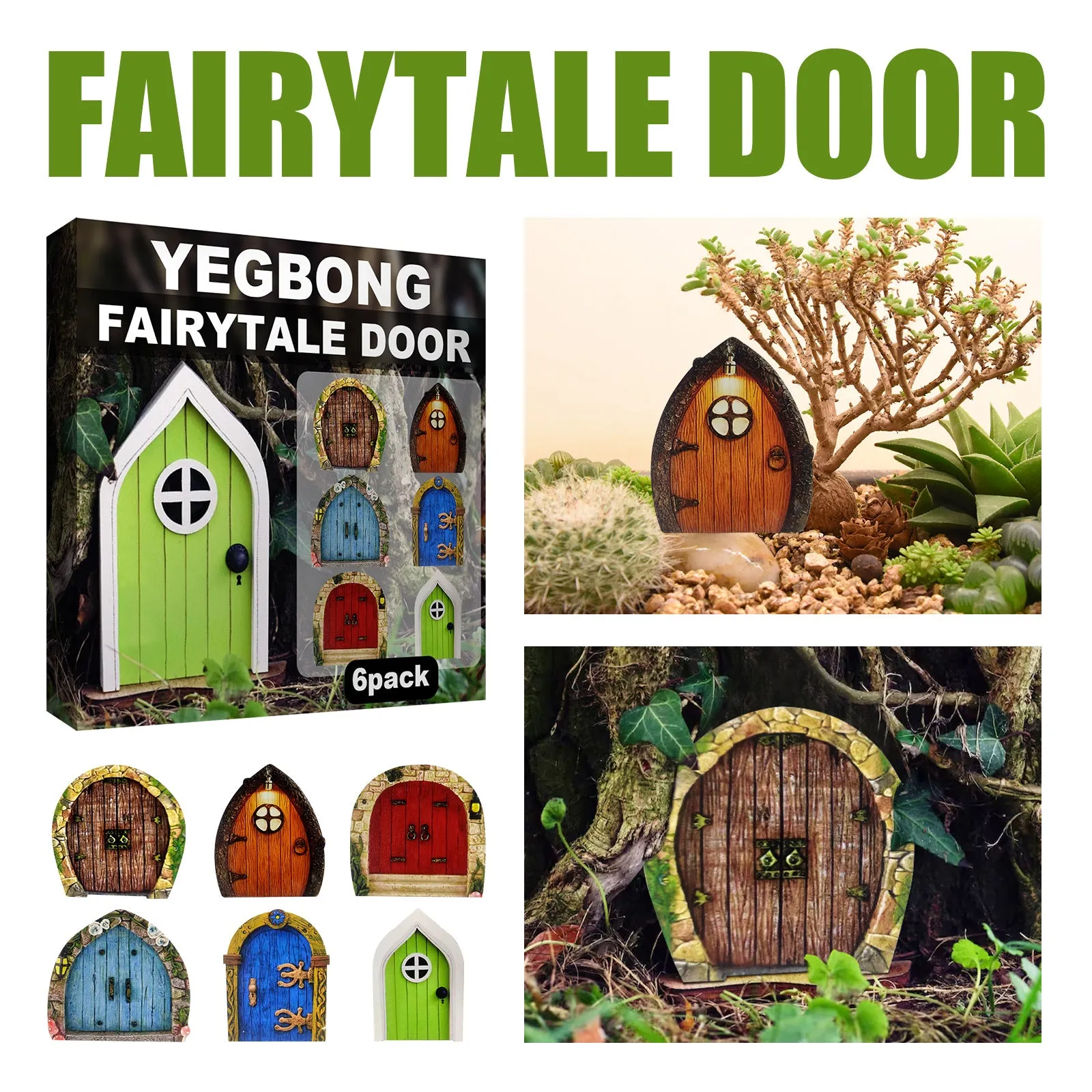 Fairy Garden Door Décor - 6Pcs