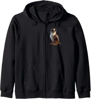 Falcon Kestrel Falcons Hunting Peregrine Birds Falconry Zip Hoodie