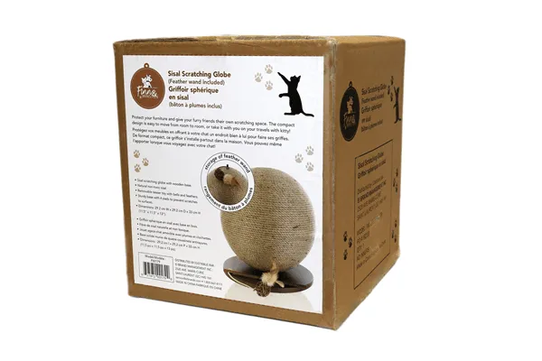 Finn & Winston Sisal Scratching Globe - Brown