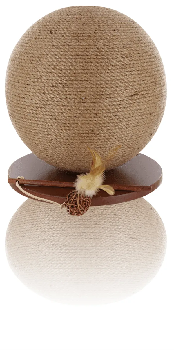 Finn & Winston Sisal Scratching Globe - Brown