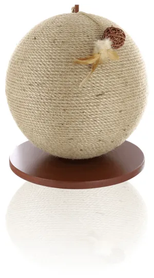 Finn & Winston Sisal Scratching Globe - Brown