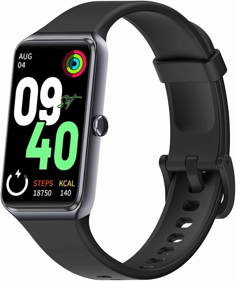 Fitness Tracker 1.47’’ Full Touchscreen Activity Tracker with Heart Rate Blood Oxygen Blood Pressure Sleep Monitor Step Calorie Counter Pedometer Smartwatches for Android and iOS Women Men (black)