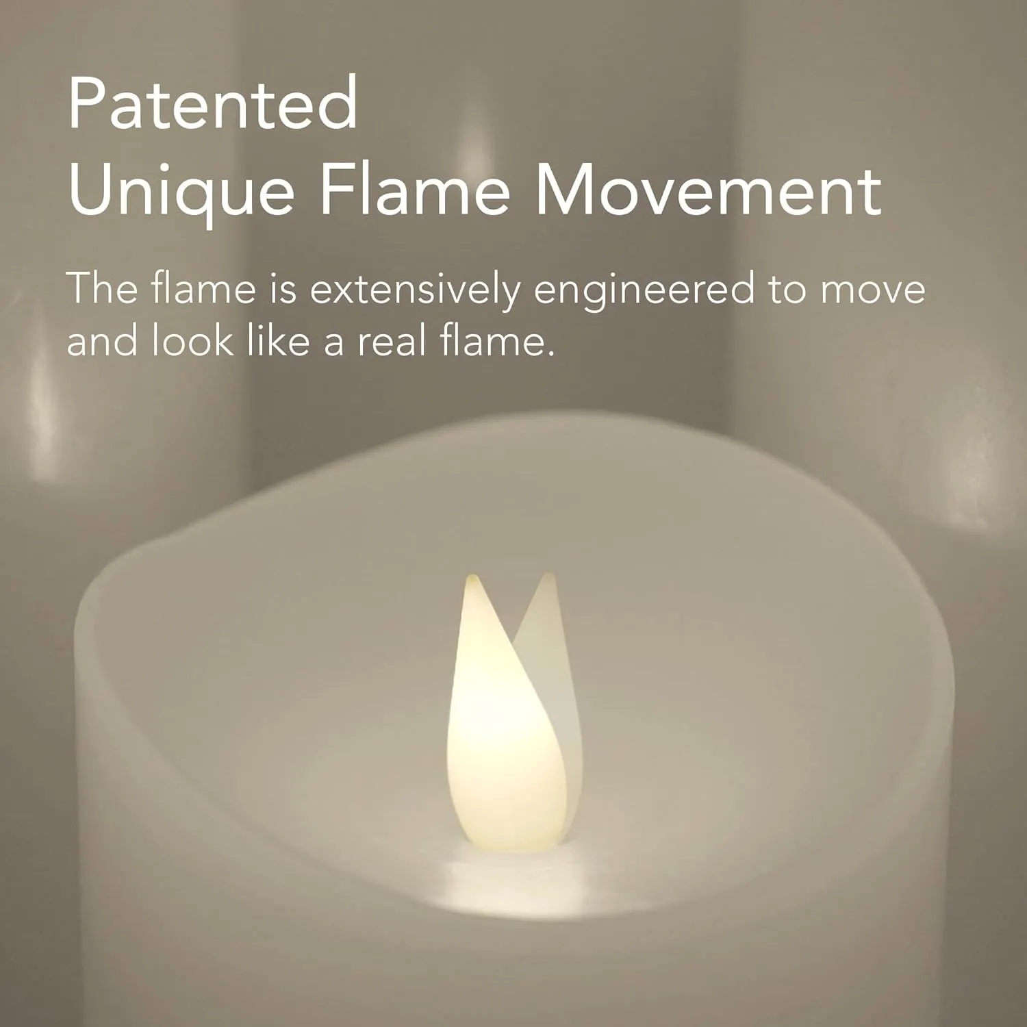 Flameless Candle Set- 2.25"x 4.2"White Set of 2 - Flickering Moving Flame Pillar Candle, Includes Remote Control - Real Wax - 2 x AA Battery Operated - Not Included