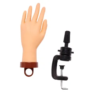 Flexible Nail Art Model Fake Hands for Nail Practice Manicure Training Hand