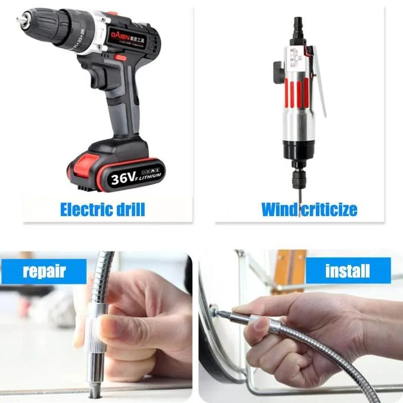 Flexible Screwdriver Extension - Flexible Drill Bit Adapter