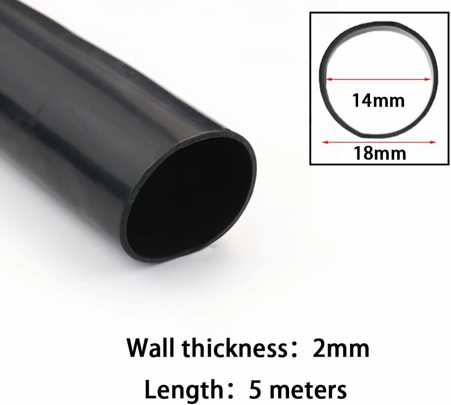 Flexible Food Grade Silicone Tubing - High Temperature Resistant Hose for Liquid Transfer, 1/2" ID, 3/4" OD, Ideal for Brewing, Drip Irrigation, and Plumbing(Length 5m 14 * 18mm)