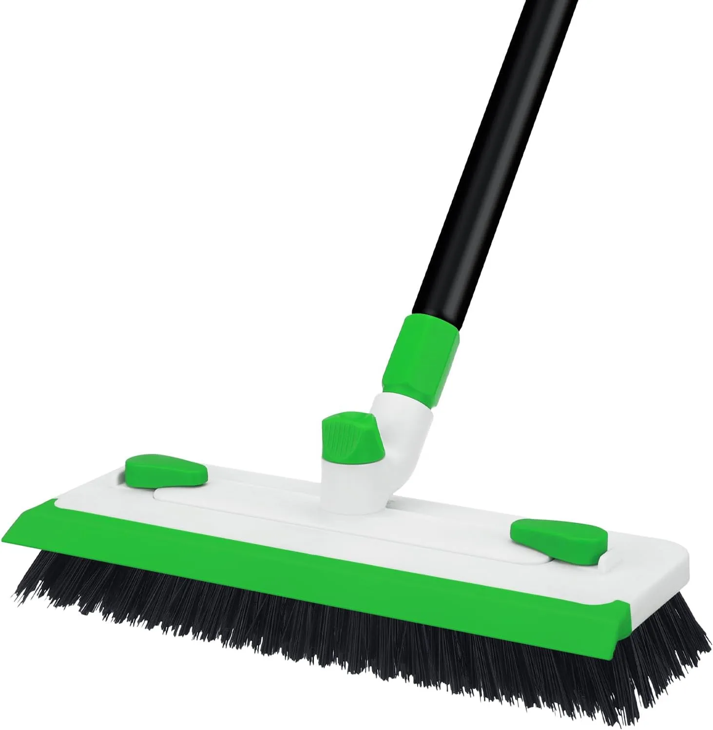 Floor Scrub Brush with Long Handle, 3-in-1 Floor Scrubber Brush Scrub Mop for Cleaning Grout Bathroom Patio Deck Garage