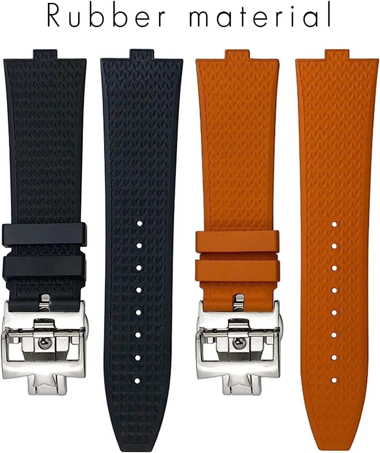 Fluororubber Watchbands for Vacheron Constantin 5500V 4500V 7900 Men waterproof replacement Strap 24mm*7mm