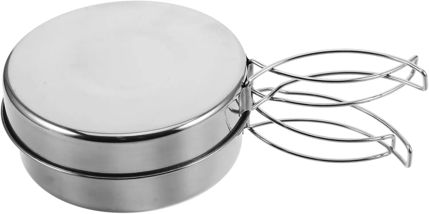 Foldable Camping Cooking Pot Lightweight Portable Cookware Set for Hiking Outdoor Adventures Picnics