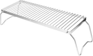Folding Campfire Grill, Portable Stainless Steel BBQ Grill for Cooking with Carrying Bag, Compact and Versatile, Ideal for Picnic and Camping, Long Lasting Essential Camping
