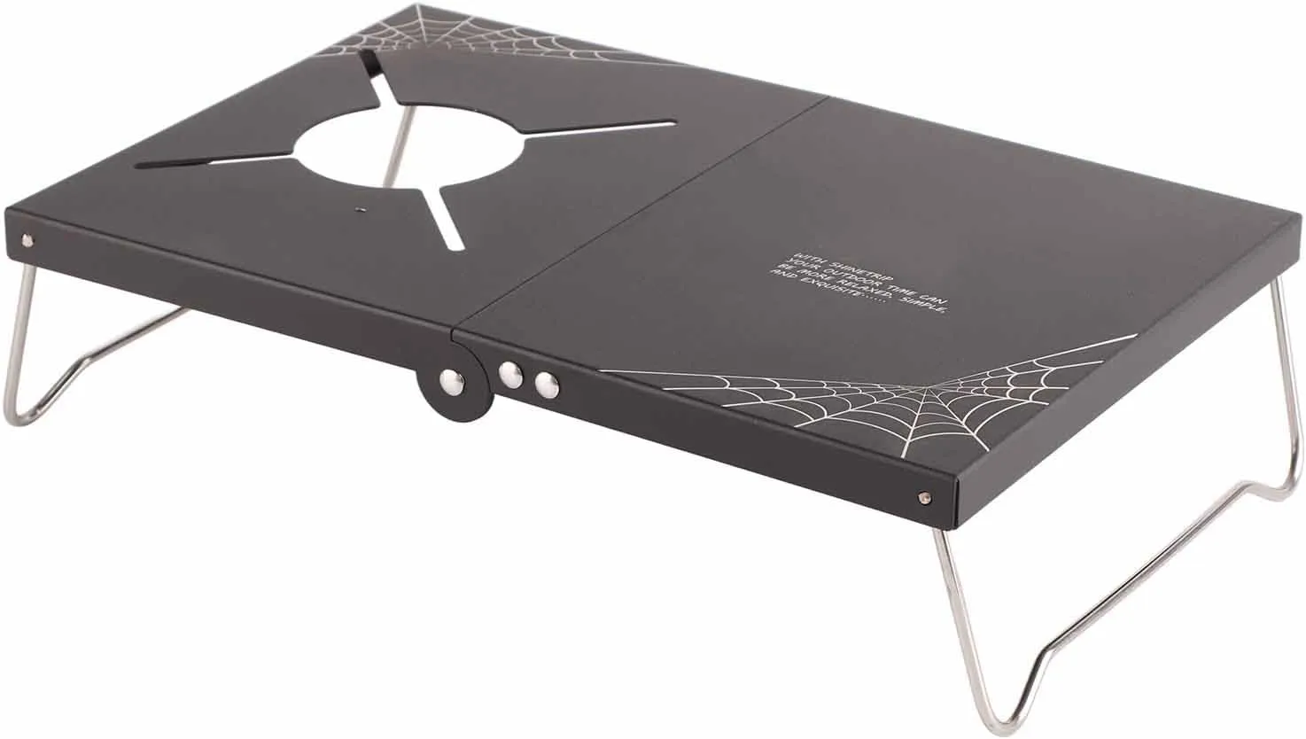 Folding Camping Table, Aluminum Alloy Picnic Table Portable Mini Camping Stove Table with Storage Bag Foldable Champagne Picnic Snack Table for Beach Party Picnic Beach