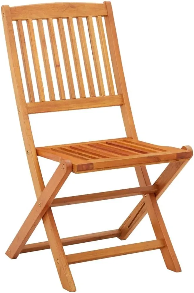 Folding Patio Chairs Set 2 Pieces Solid Eucalyptus Wood Outdoor Chairs Modern Folding Patio Furniture with Oil Finish for Garden, Terrace, and Balcony Use