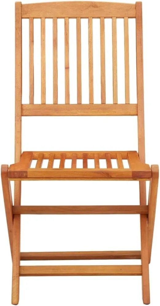 Folding Patio Chairs Set 2 Pieces Solid Eucalyptus Wood Outdoor Chairs Modern Folding Patio Furniture with Oil Finish for Garden, Terrace, and Balcony Use