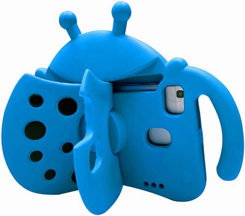 for Alcatel Joy Tab 2 Case for Kids, Children Friendly Shockproof Protective Stand Handle Cover for Joy Tab 2 Case Alcatel 2020 8" Tablet (Model: 9032Z) for Boys Girls, Cute Ladybug - Blue