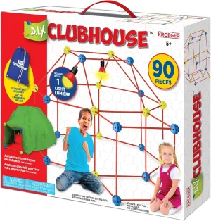 Fort Building Kit for Kids | 90 Pieces Educational Learning Toy and Creative Fort Toy for 5 Years and up STEM Building Toys DIY Castles Play Tent for Both Indoor and Outdoor