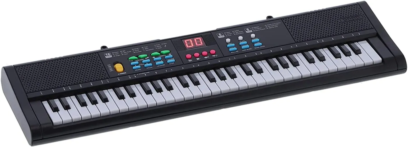 FOSA 61 Key Digital Music Piano Keyboard For Kids, Electric Digital Piano For Beginner, Kids Digital Piano, Contemporary Style, USB Powered, Microphone Input, Headphone Jack, Digital Display