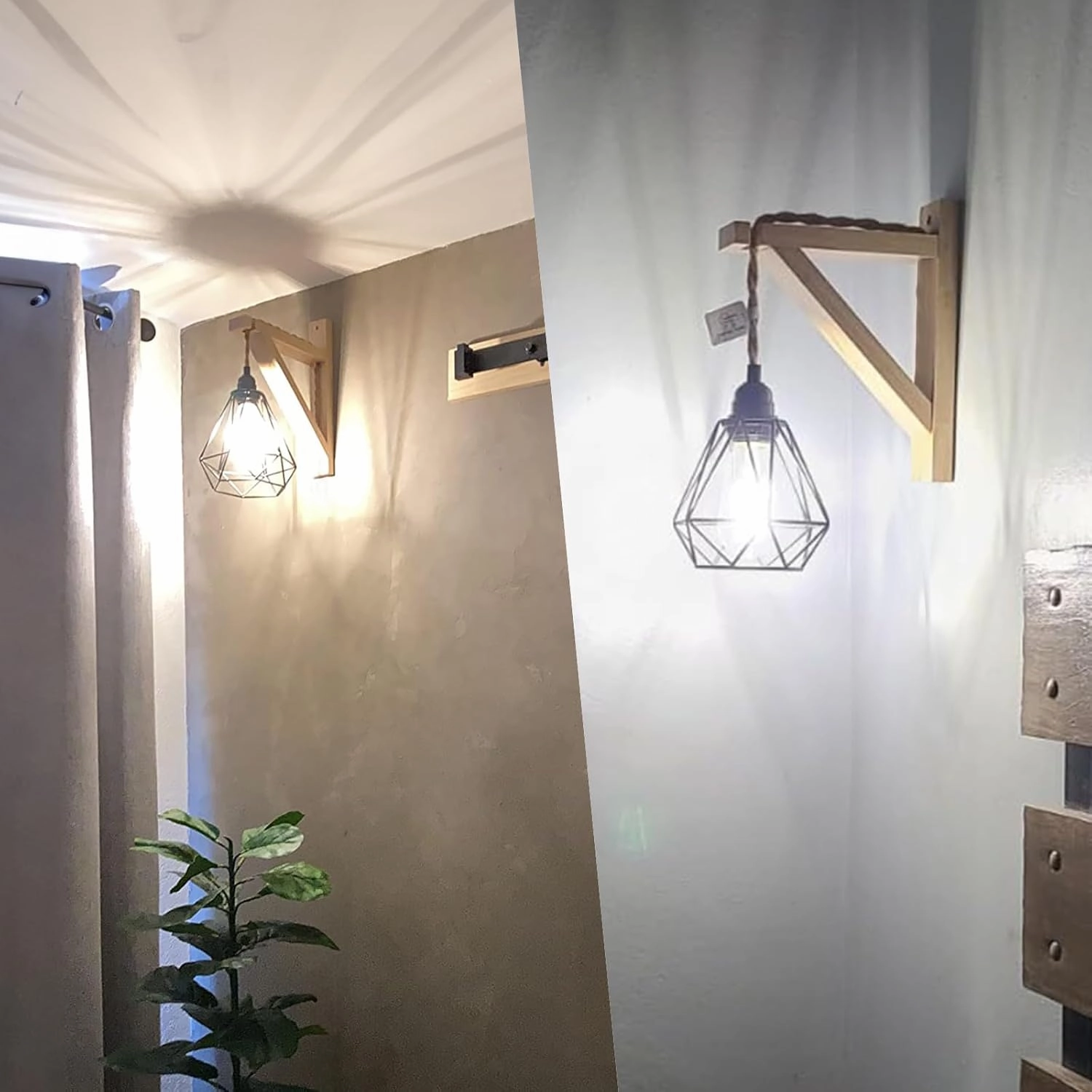 Frideko Boho Rechargeable Battery Operated Wall Sconces Set of Two with Remote, 15 Colors RGB Dimmable Wireless Wall Light, Indoor Wall Lamp with 3 Timer, Farmhouse Sconces Wall Lighting for Bedroom