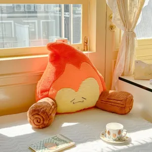 Funny Campfire Reading Pillow Fake Fire Back Rest Pillow Cartoon Bonfire Plush Toy for Outdoor Camping Room Decor…