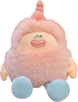Funny Ugly Monster Stuffed Plush Toy， Lovely Plush Doll Gift for Girlfriend Kids Girls Car Decoration, Valentine's Day (Pink 22IN)