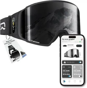 G02 Smart Ski Goggles With Interchangeable Magnetic Lenses,Snow Goggles Walkie-Talkie Play Music Answer Call