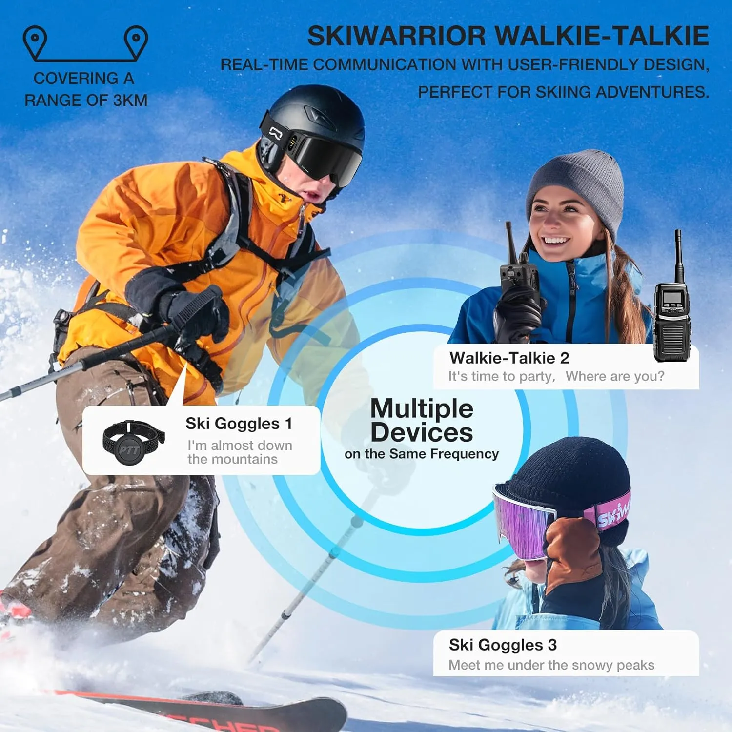 G02 Smart Ski Goggles With Interchangeable Magnetic Lenses,Snow Goggles Walkie-Talkie Play Music Answer Call
