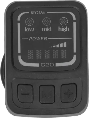 G20 F Electric Bike LED Display, Ebike LCD Display Control Panel with Rainproof Interface Multifunctional Bike Panel Screen Replacement for Electric Bike