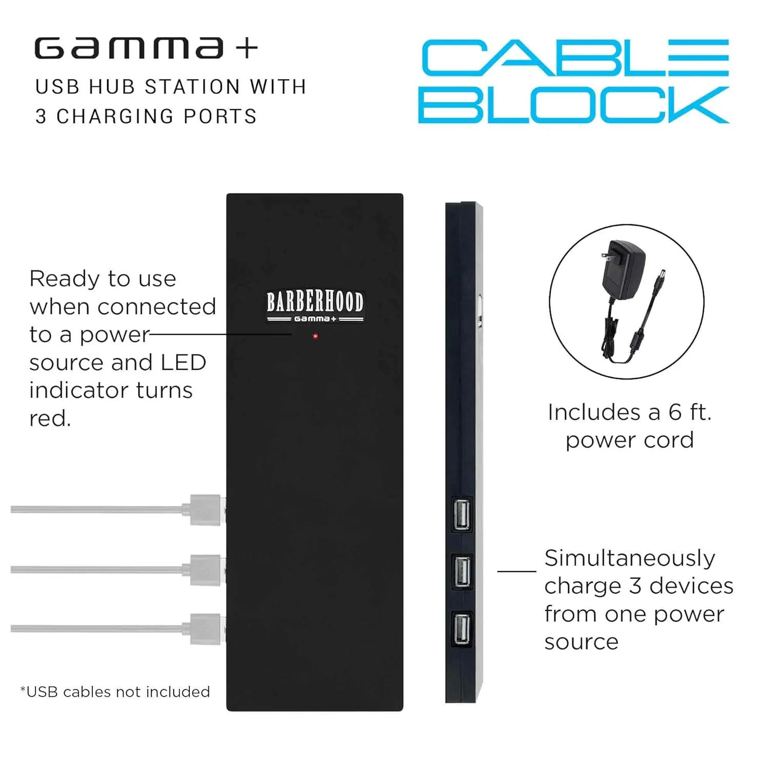GAMMA  Professional Barber Appliance Magnetic Mat and Station Organizer, Anti-Slip, Durable Hair Styling Tools