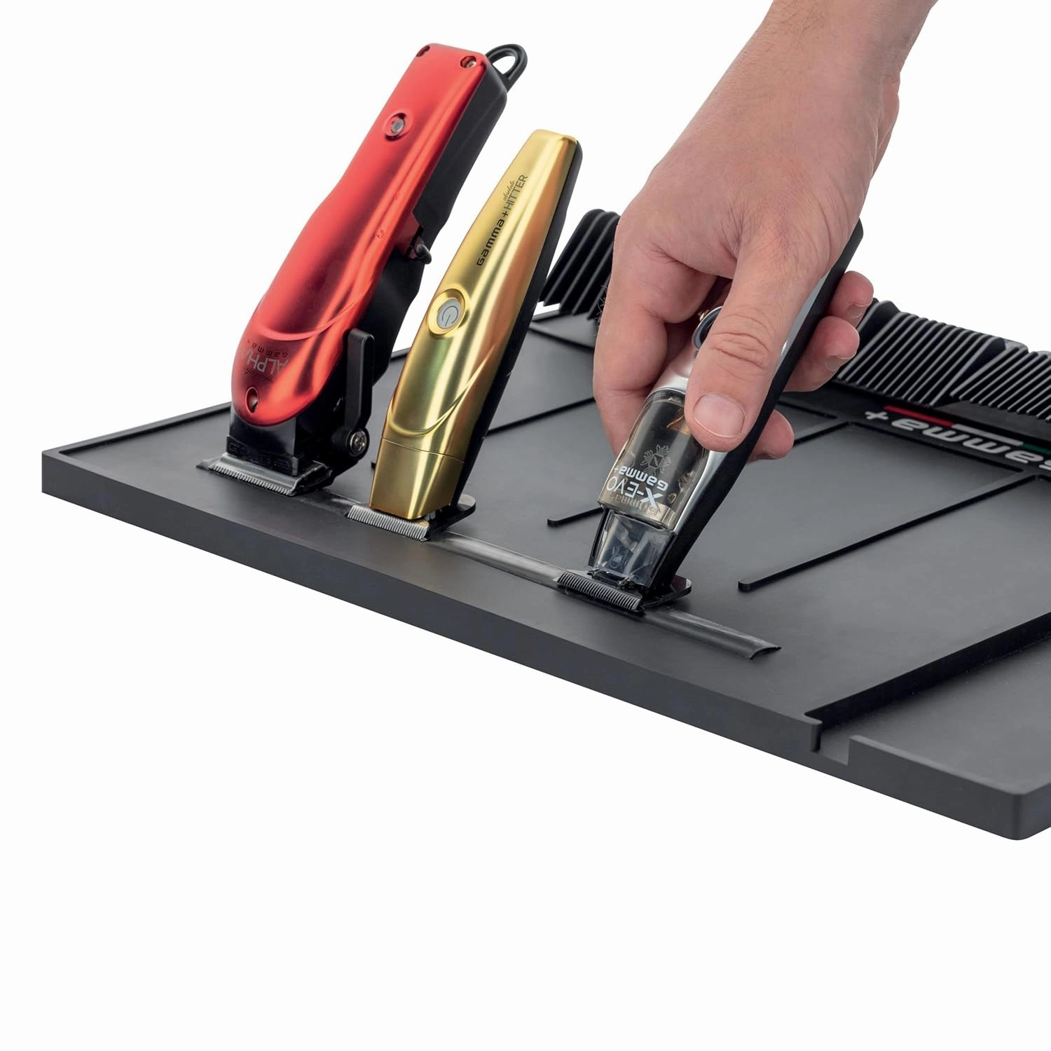 GAMMA  Professional Barber Appliance Magnetic Mat and Station Organizer, Anti-Slip, Durable Hair Styling Tools