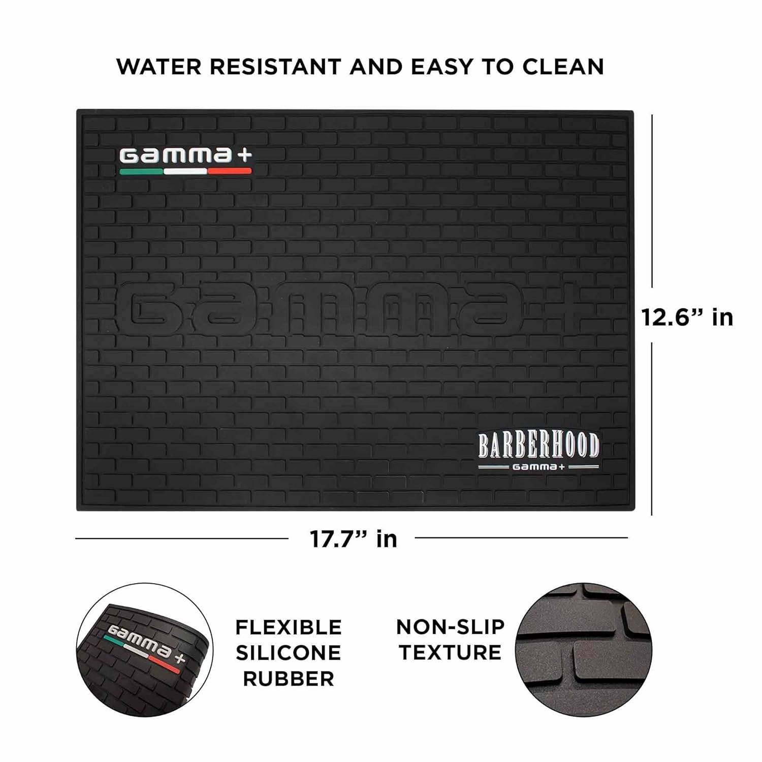 GAMMA  Professional Barber Appliance Magnetic Mat and Station Organizer, Anti-Slip, Durable Hair Styling Tools