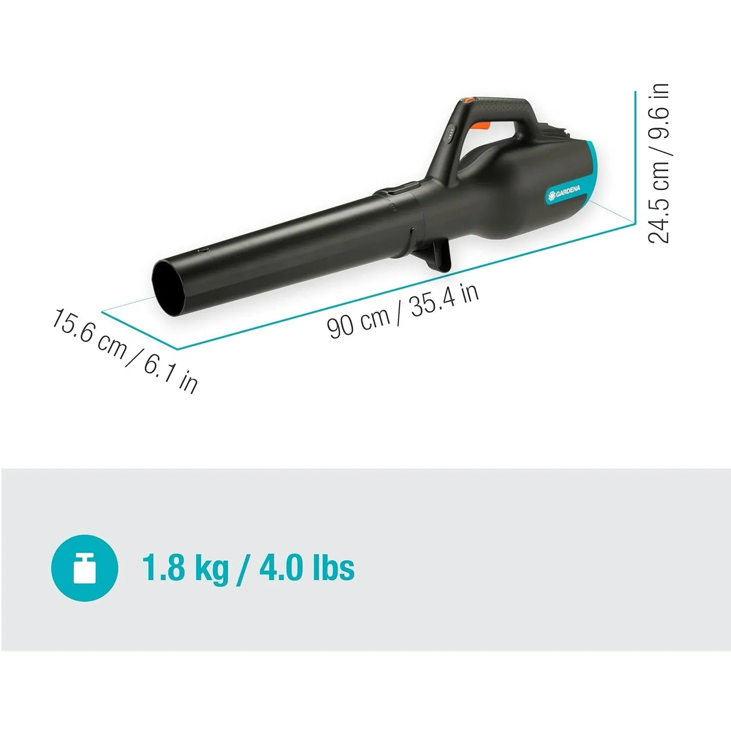 GARDENA 18V P4A solo Battery Blower PowerJet