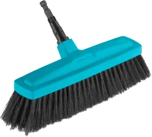 GARDENA combisystem House Broom: Broom for Sweeping up Dirt Indoors, 34 cm Working Width, bristles of a Plastic-Horsehair Mixture, Rounded Edges are Easy on Furniture (3630-20)