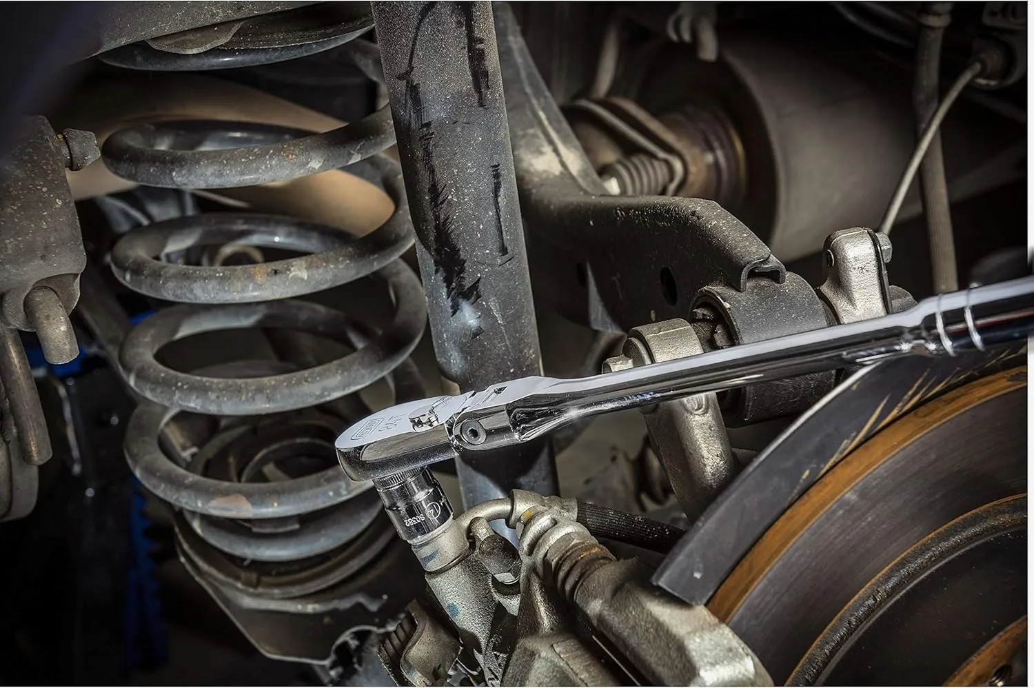 GEARWRENCH 1/4 Drive 84 Tooth Flex Head Teardrop Ratchet 7" - 81012A-07