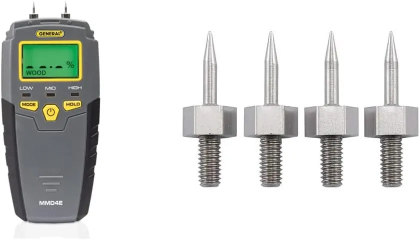General Tools Moisture Meter Bundle with Replacement Pins