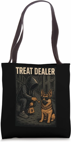 German Shepherd Treat Dealer Parody Humor Dog Lover Tote Bag