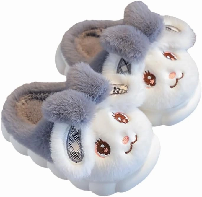 Girls Bunny Slippers for Little Kids Toddler Cute Rabbit House Slippers Plush Warm Home Shoes