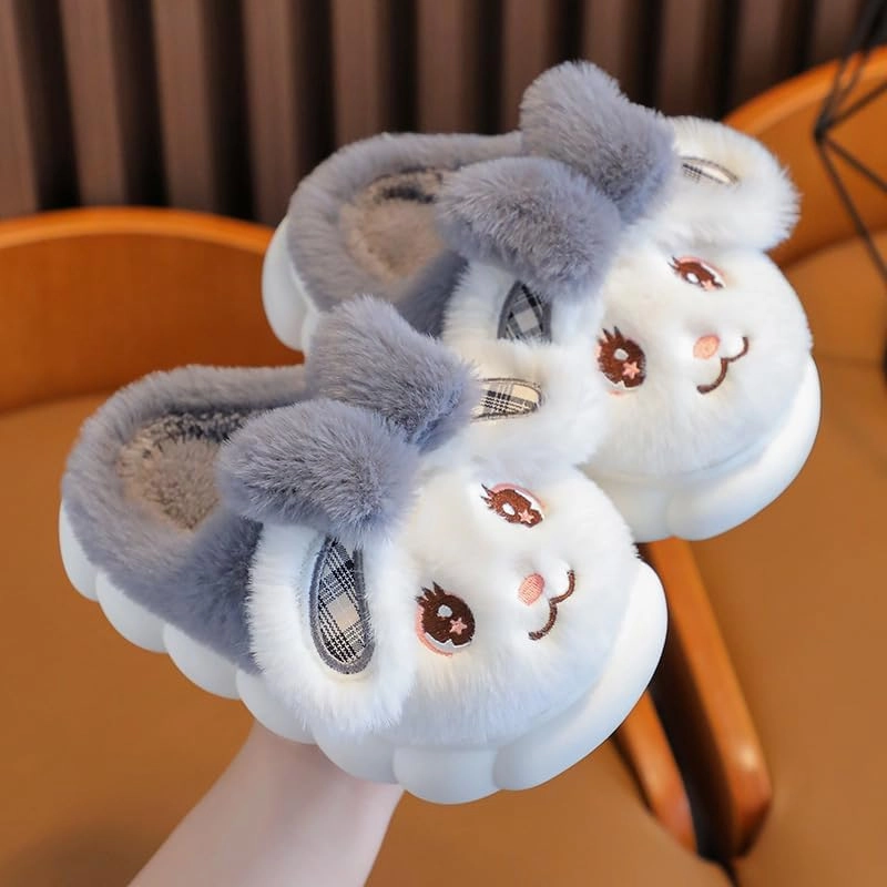 Girls Bunny Slippers for Little Kids Toddler Cute Rabbit House Slippers Plush Warm Home Shoes