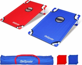 GoSports Portable 3 x 2 ft Cornhole Game Set – Premium Toss Game for Kids and Adults - Choose Your Style