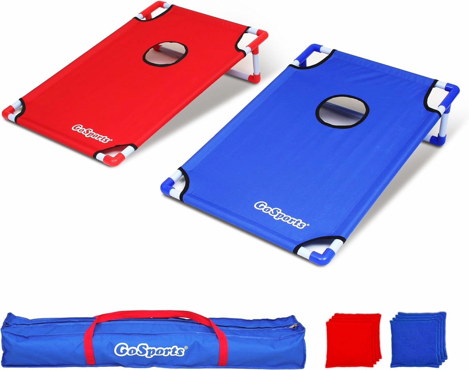 GoSports Portable 3 x 2 ft Cornhole Game Set – Premium Toss Game for Kids and Adults - Choose Your Style