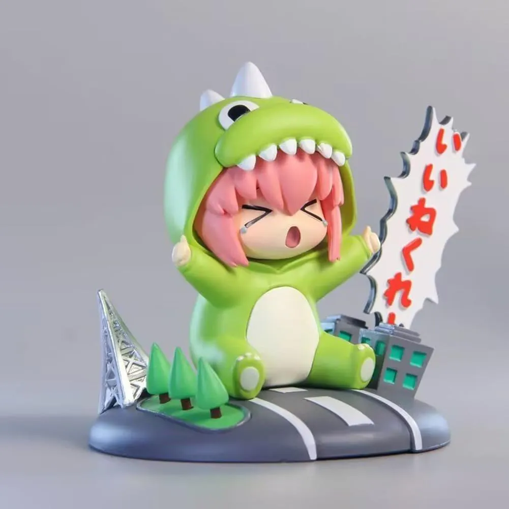 Gotō Hitori Figure Dinosaurs Style Model 10cm Cute Gotō Hitori Action Figures Anime Statue Desktop Decoration Collectibles Gift