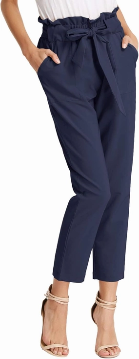 GRACE KARIN Women's Paper Bag Waist Pants Slim Fit Casual Office Pencil Pants