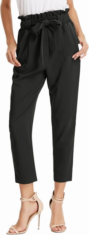 GRACE KARIN Women's Paper Bag Waist Pants Slim Fit Casual Office Pencil Pants