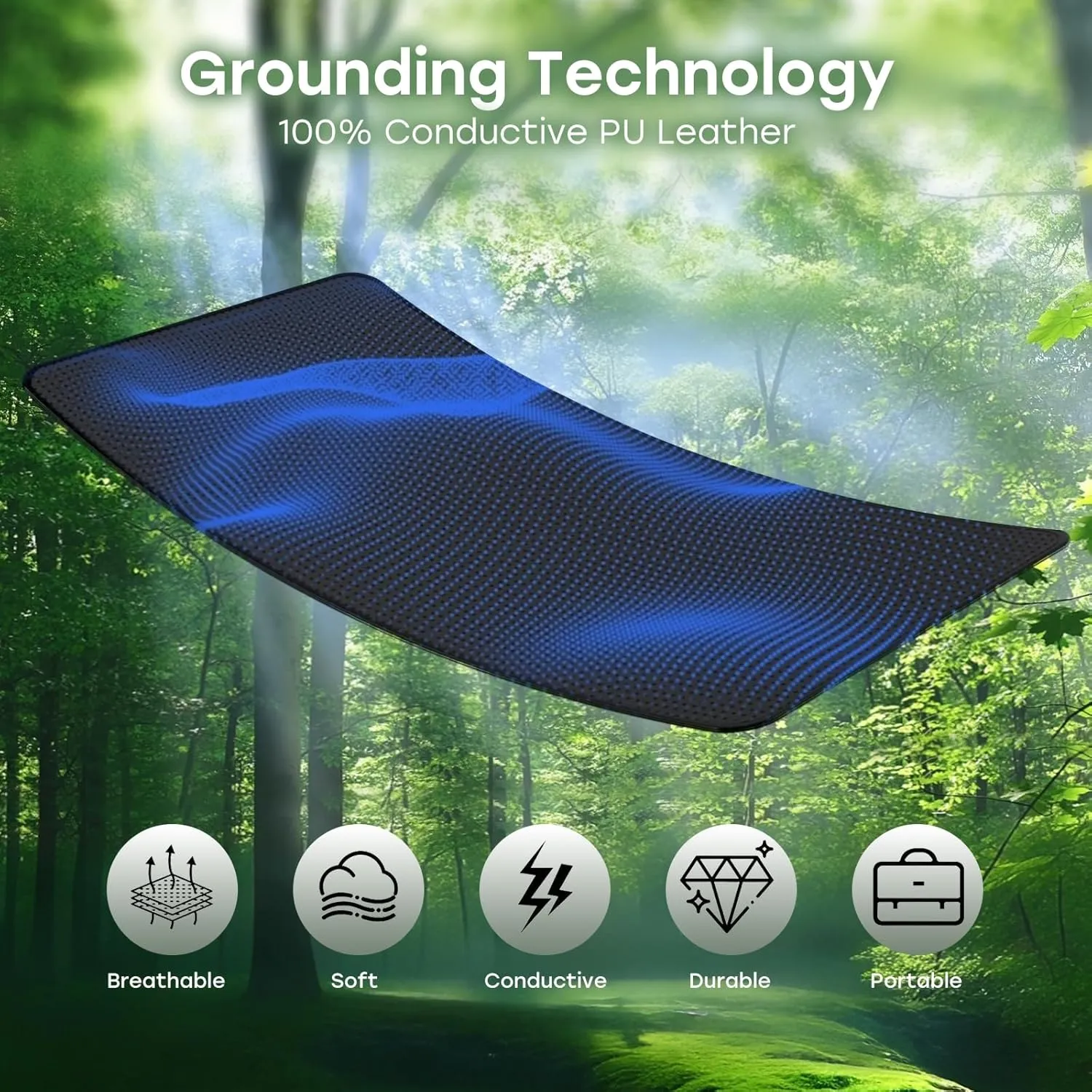 Grounding Mat for Bed, Grounding Mattress Cover Pads for Better Sleep, Pain Relief & Wellness Support, Earth Connected Therapy. (Queen,27x60in)