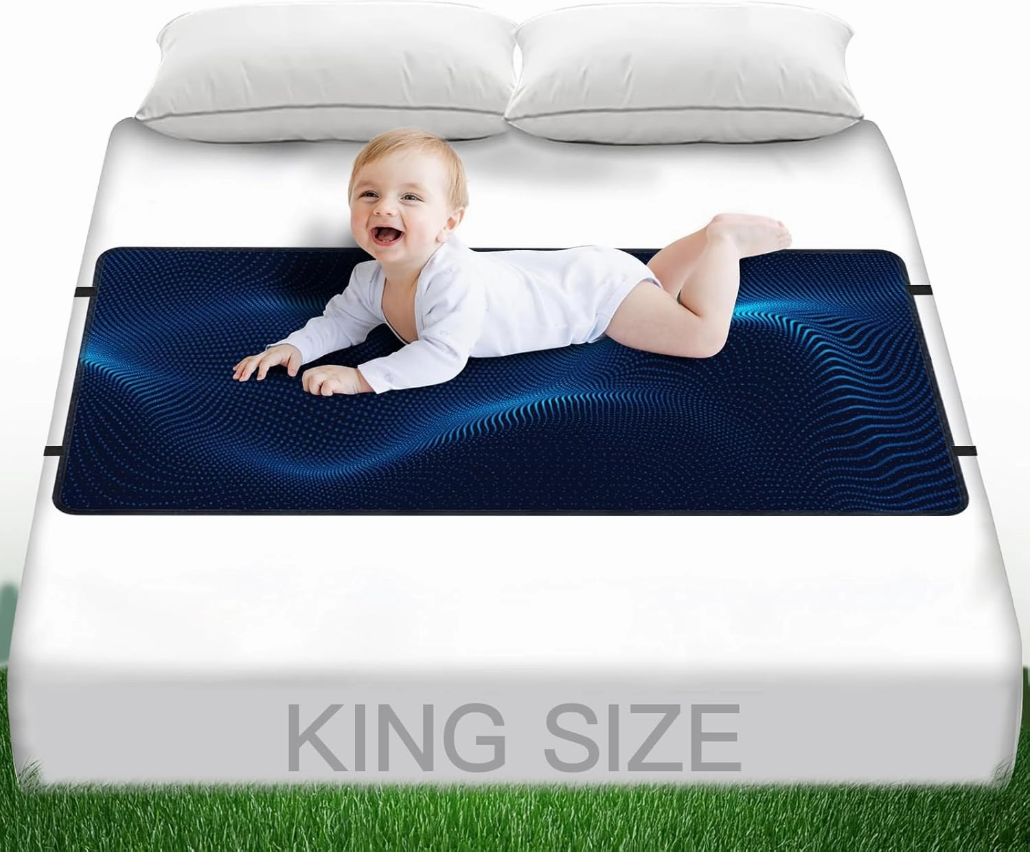 Grounding Mat for Bed, Grounding Mattress Cover Pads for Better Sleep, Pain Relief & Wellness Support, Earth Connected Therapy. (King,27x76in)