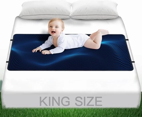 Grounding Mat for Bed, Grounding Mattress Cover Pads for Better Sleep, Pain Relief & Wellness Support, Earth Connected Therapy. (King,27x76in)