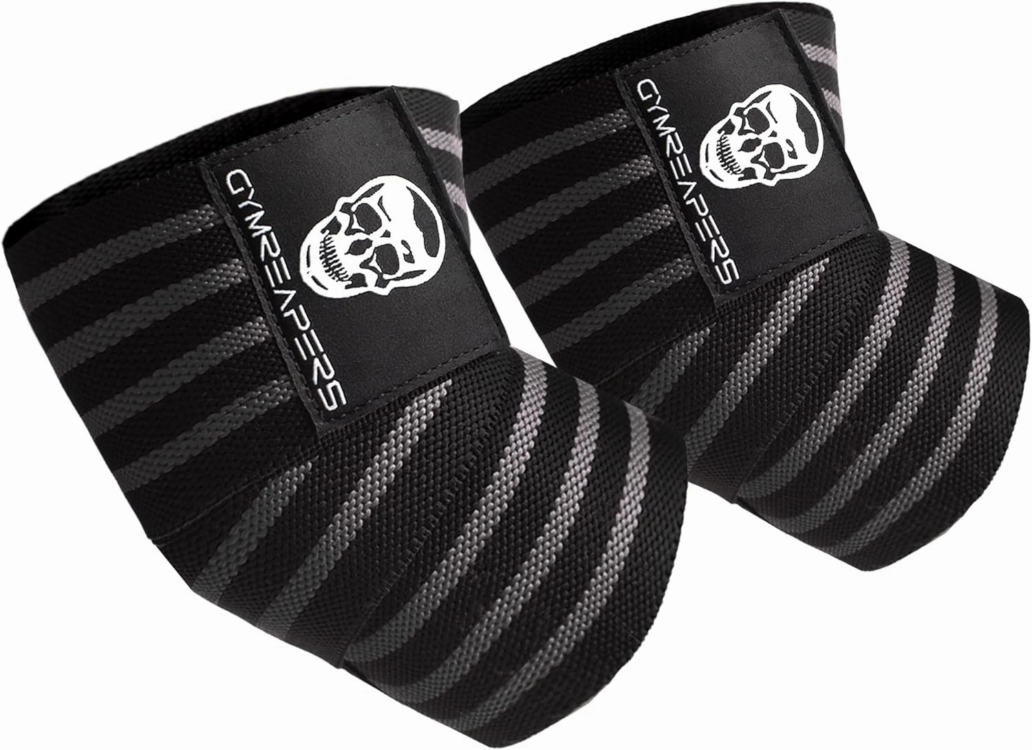 Gymreapers Weightlifting Elbow Wraps (1 Pair) - Flexible 40'' Elbow Compression Strap & Joint Support Brace - for Bench Press, Powerlifting, and Pressing
